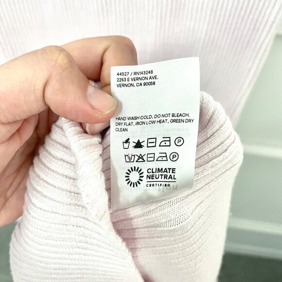 Reformation Heron Tank Cotton Sweater Dress Foxglove Pink Size M - Picture 5 of 6